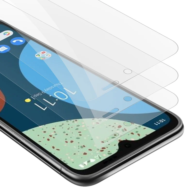 Cadorabo 3x Panzer Folie kompatibel mit Fairphone 4 - Schutzfolie 3er Pack Gehärtetes (Tempered) Display-Schutzglas in 9H Härte mit 3D Touch Kompatibilität