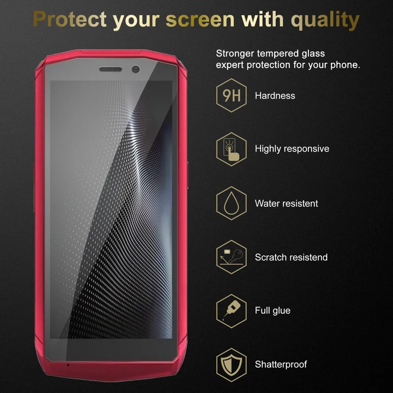Cadorabo Panzer Folie kompatibel mit Cubot POCKET - Schutzfolie Gehärtetes (Tempered) Display-Schutzglas in 9H Härte mit 3D Touch Kompatibilität