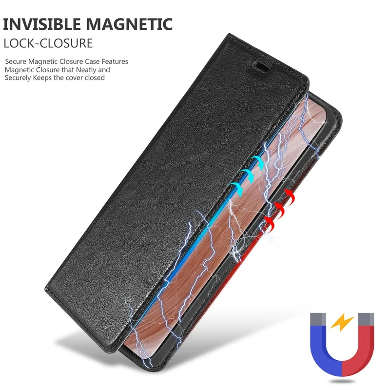 Cadorabo Hülle kompatibel mit ZTE Axon 40 ULTRA Schutzhülle mit Magnetverschluss, Standfunktion und Kartenfach