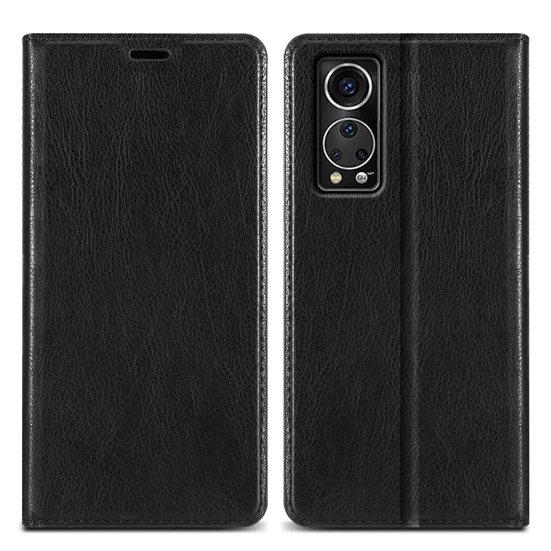 Cadorabo Hülle kompatibel mit ZTE Axon 30 Schutzhülle mit Magnetverschluss, Standfunktion und Kartenfach