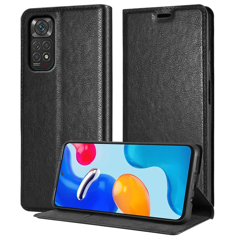 Cadorabo Hülle kompatibel mit Xiaomi RedMi NOTE 11 4G / 11S 4G Schutzhülle mit Magnetverschluss, Standfunktion und Kartenfach