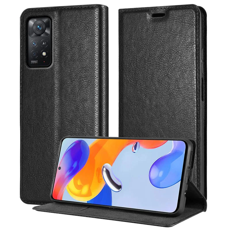 Cadorabo Hülle kompatibel mit Xiaomi RedMi NOTE 11 PRO+ Schutzhülle mit Magnetverschluss, Standfunktion und Kartenfach