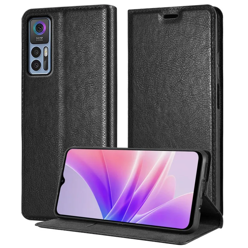 Cadorabo Hülle kompatibel mit TCL 30 (4G / 5G) / 30+ Schutzhülle mit Magnetverschluss, Standfunktion und Kartenfach