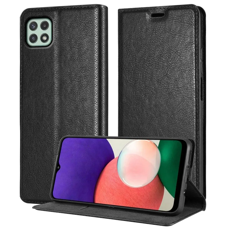 Cadorabo Hülle kompatibel mit Samsung Galaxy A22 5G Schutzhülle mit Magnetverschluss, Standfunktion und Kartenfach