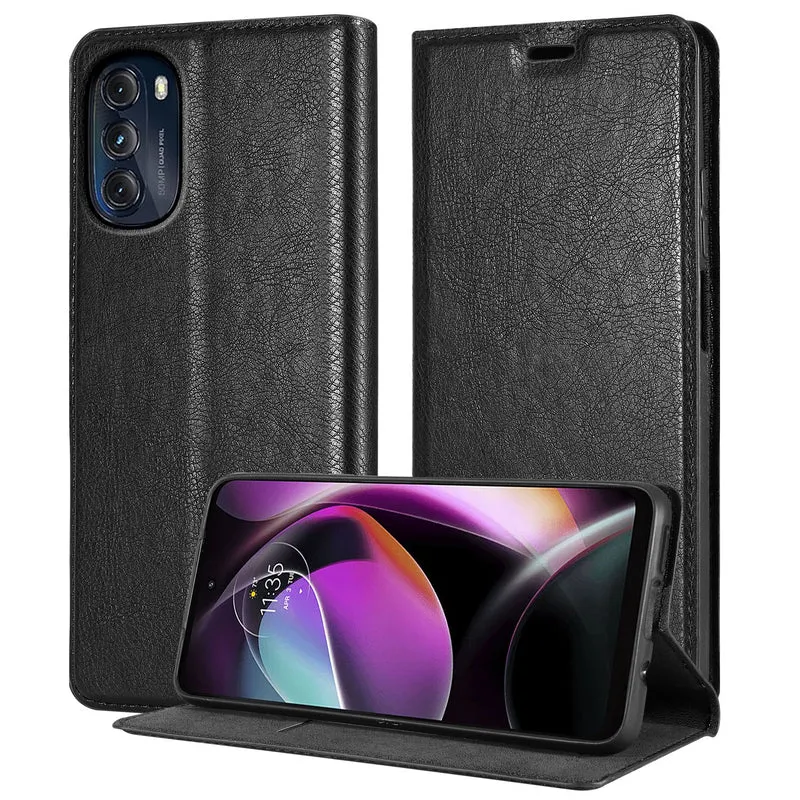 Cadorabo Hülle kompatibel mit Motorola MOTO G 5G 2022 Schutzhülle mit Magnetverschluss, Standfunktion und Kartenfach