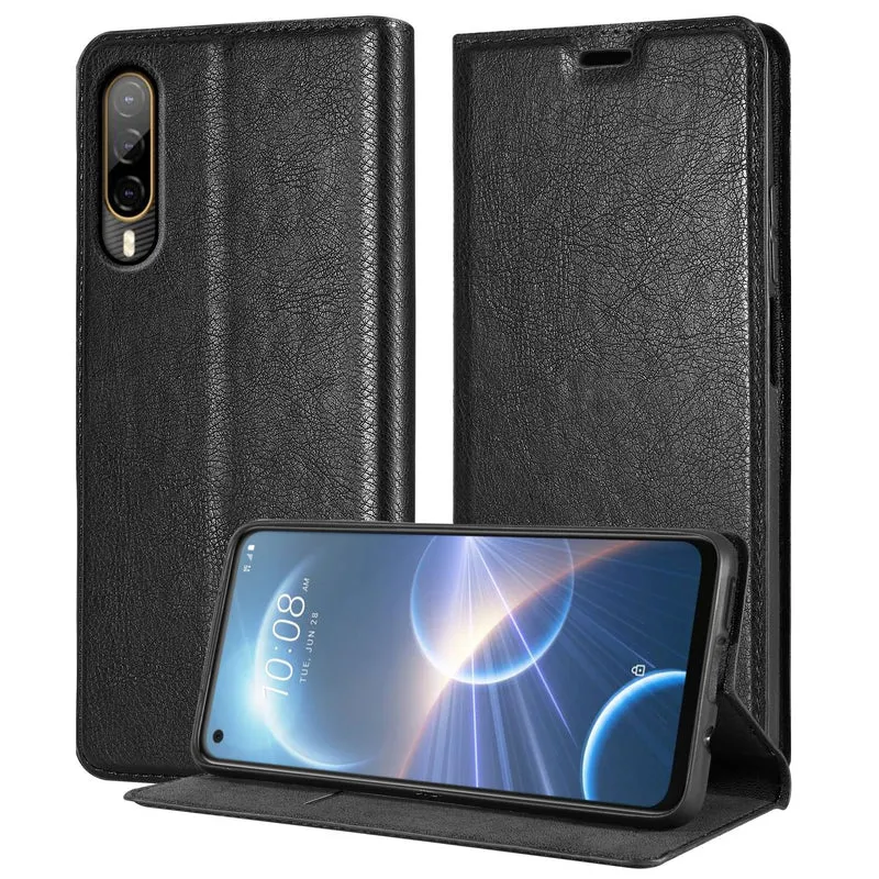 Cadorabo Hülle kompatibel mit HTC Desire 22 PRO Schutzhülle mit Magnetverschluss, Standfunktion und Kartenfach