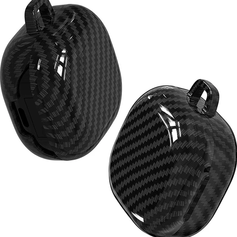 Cadorabo Hülle kompatibel mit Samsung Buds PRO / LIVE / Buds 2 in SCHWARZ - Tragbare Carbon Fiber Kopfhörer Schutzhülle Case