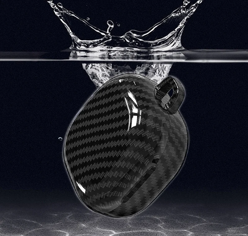 Cadorabo Hülle kompatibel mit Samsung Buds PRO / LIVE / Buds 2 in SCHWARZ - Tragbare Carbon Fiber Kopfhörer Schutzhülle Case