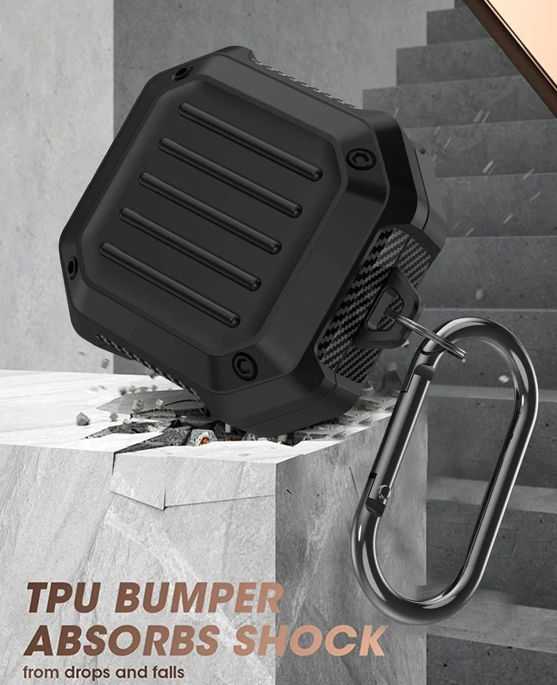 Cadorabo Hülle kompatibel mit Samsung Buds PRO / LIVE / Buds 2 in SCHWARZ - Tragbare TPU Kopfhörer Schutzhülle Case