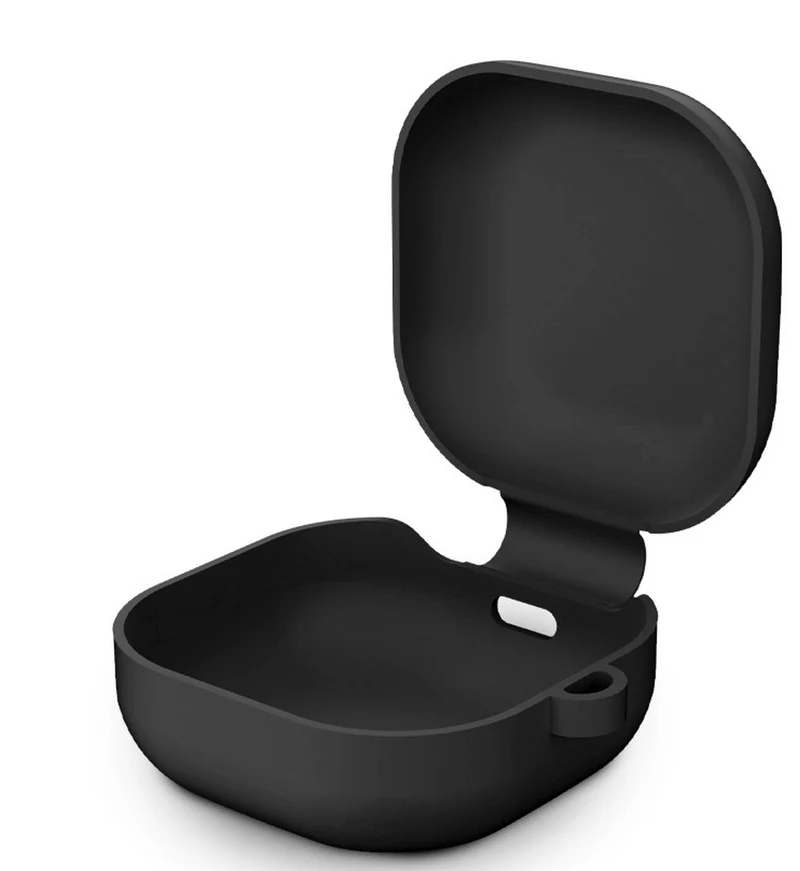 Cadorabo Hülle kompatibel mit Samsung Buds PRO / LIVE / Buds 2 in SCHWARZ - Tragbare Silikon Kopfhörer Schutzhülle Case