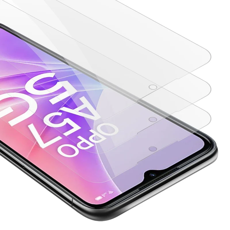 Cadorabo 3x Panzer Folie kompatibel mit Oppo A57 5G / Realme V23 - Schutzfolie 3er Pack Gehärtetes (Tempered) Display-Schutzglas in 9H Härte mit 3D Touch Kompatibilität