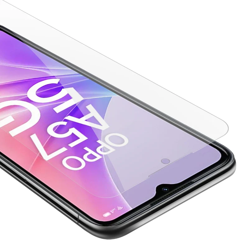 Cadorabo Panzer Folie kompatibel mit Oppo A57 5G / Realme V23 - Schutzfolie Gehärtetes (Tempered) Display-Schutzglas in 9H Härte mit 3D Touch Kompatibilität