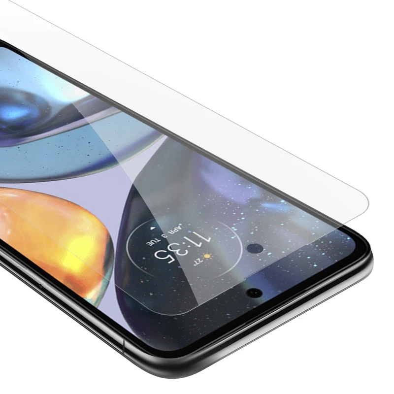 Cadorabo Panzer Folie kompatibel mit Motorola MOTO G22 - Schutzfolie Gehärtetes (Tempered) Display-Schutzglas in 9H Härte mit 3D Touch Kompatibilität