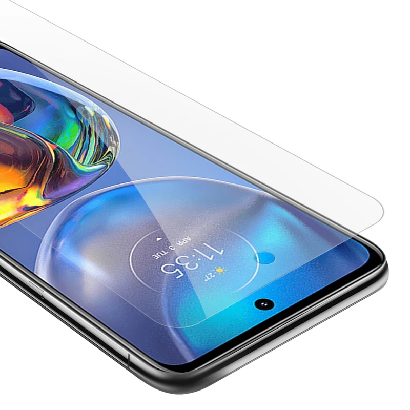Cadorabo Panzer Folie kompatibel mit Motorola MOTO E32 4G / E32S - Schutzfolie Gehärtetes (Tempered) Display-Schutzglas in 9H Härte mit 3D Touch Kompatibilität
