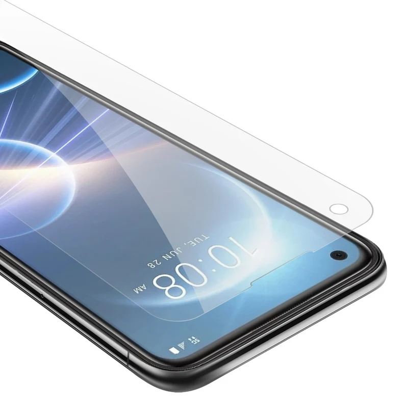 Cadorabo Panzer Folie kompatibel mit HTC Desire 22 PRO - Schutzfolie Gehärtetes (Tempered) Display-Schutzglas in 9H Härte mit 3D Touch Kompatibilität