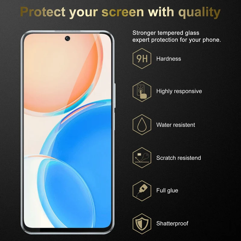 Cadorabo 3x Panzer Folie kompatibel mit Honor X8 4G - Schutzfolie 3er Pack Gehärtetes (Tempered) Display-Schutzglas in 9H Härte mit 3D Touch Kompatibilität