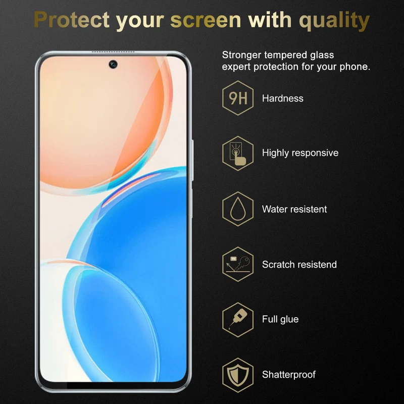 Cadorabo Panzer Folie kompatibel mit Honor X8 4G - Schutzfolie Gehärtetes (Tempered) Display-Schutzglas in 9H Härte mit 3D Touch Kompatibilität