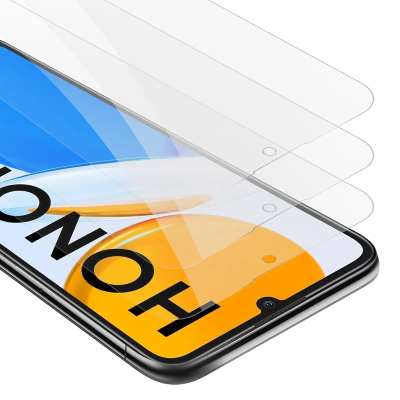 Cadorabo 3x Panzer Folie kompatibel mit Honor X7 - Schutzfolie 3er Pack Gehärtetes (Tempered) Display-Schutzglas in 9H Härte mit 3D Touch Kompatibilität
