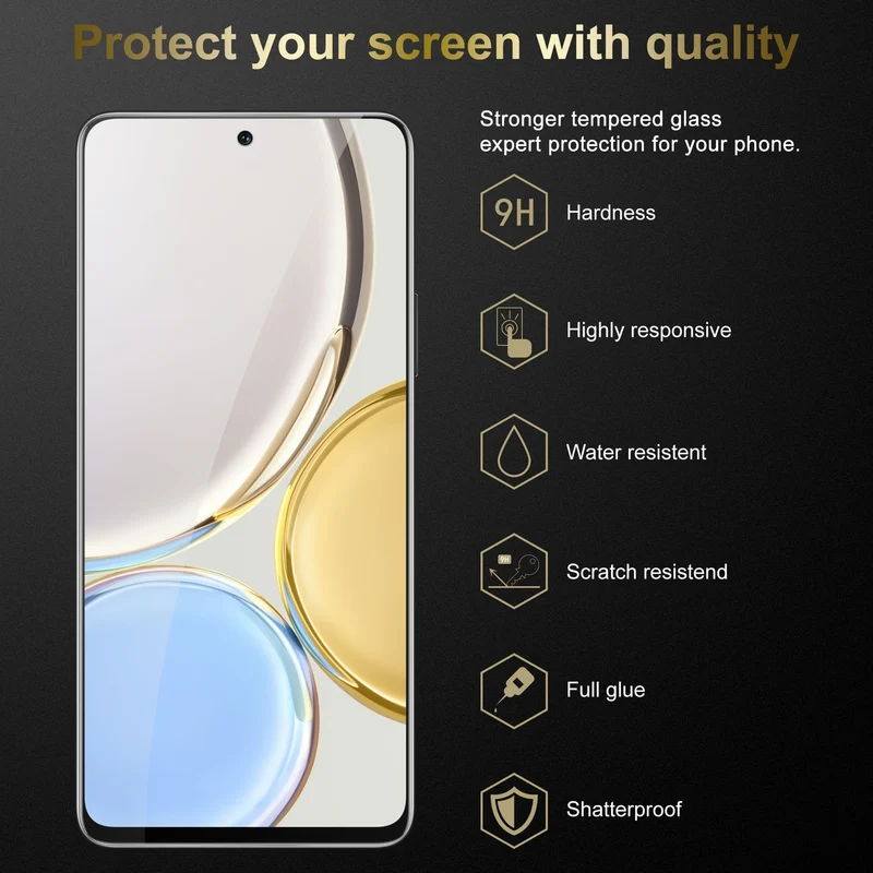 Cadorabo 3x Panzer Folie kompatibel mit Honor MAGIC 4 LITE - Schutzfolie 3er Pack Gehärtetes (Tempered) Display-Schutzglas in 9H Härte mit 3D Touch Kompatibilität