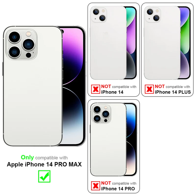 Cadorabo Hülle kompatibel mit Apple iPhone 14 PRO MAX 360° Full Body Schutzhülle - Front- und Rückenschutz, Rundumschutz mit Displayschutz