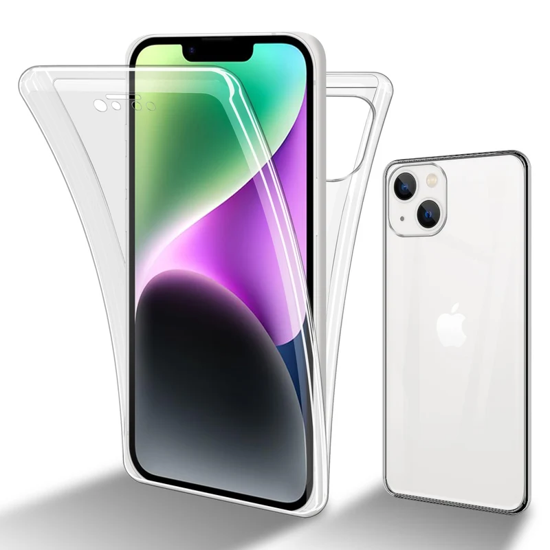 Cadorabo Hülle kompatibel mit Apple iPhone 14 PLUS 360° Full Body Schutzhülle - Front- und Rückenschutz, Rundumschutz mit Displayschutz