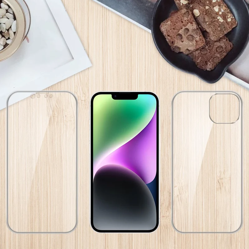 Cadorabo Hülle kompatibel mit Apple iPhone 14 360° Full Body Schutzhülle - Front- und Rückenschutz, Rundumschutz mit Displayschutz