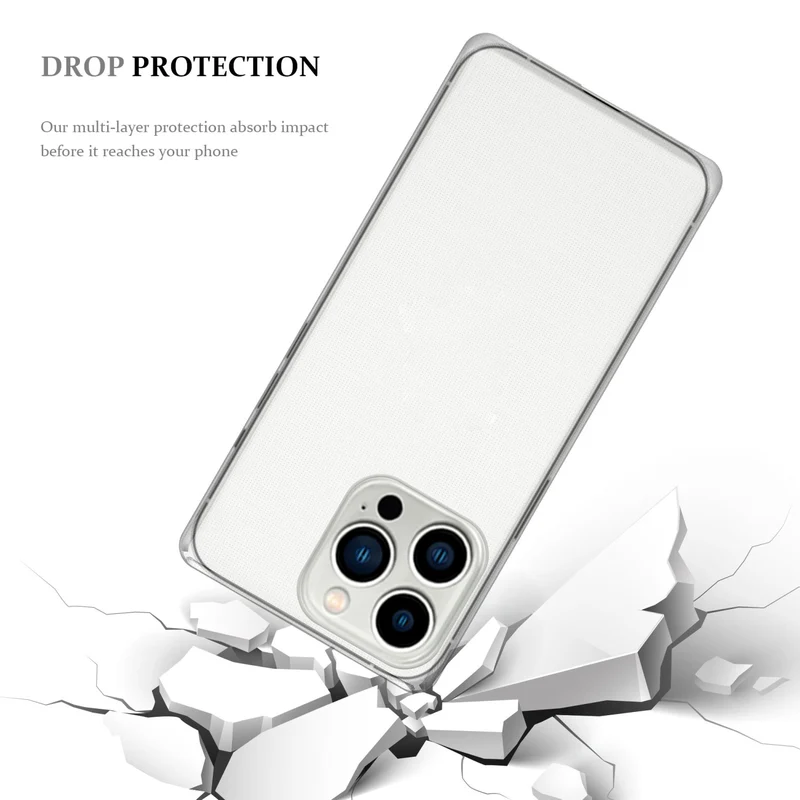 Cadorabo Hülle kompatibel mit Apple iPhone 14 PRO MAX Schutzhülle aus flexiblem TPU Silikon