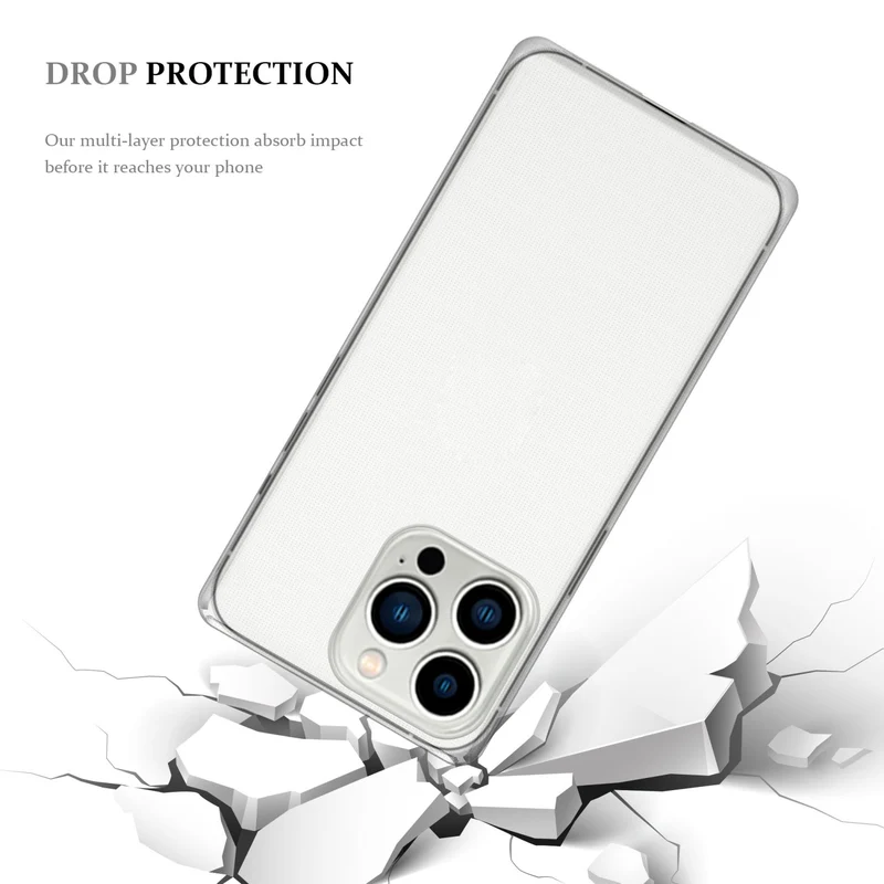 Cadorabo Hülle kompatibel mit Apple iPhone 14 PRO Schutzhülle aus flexiblem TPU Silikon