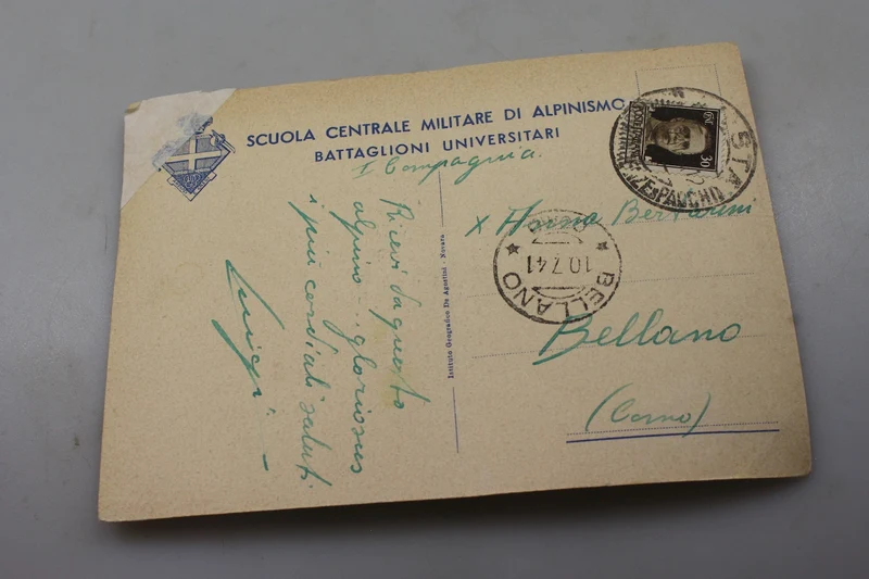 Postkarte Universitätsbataillone Aosta