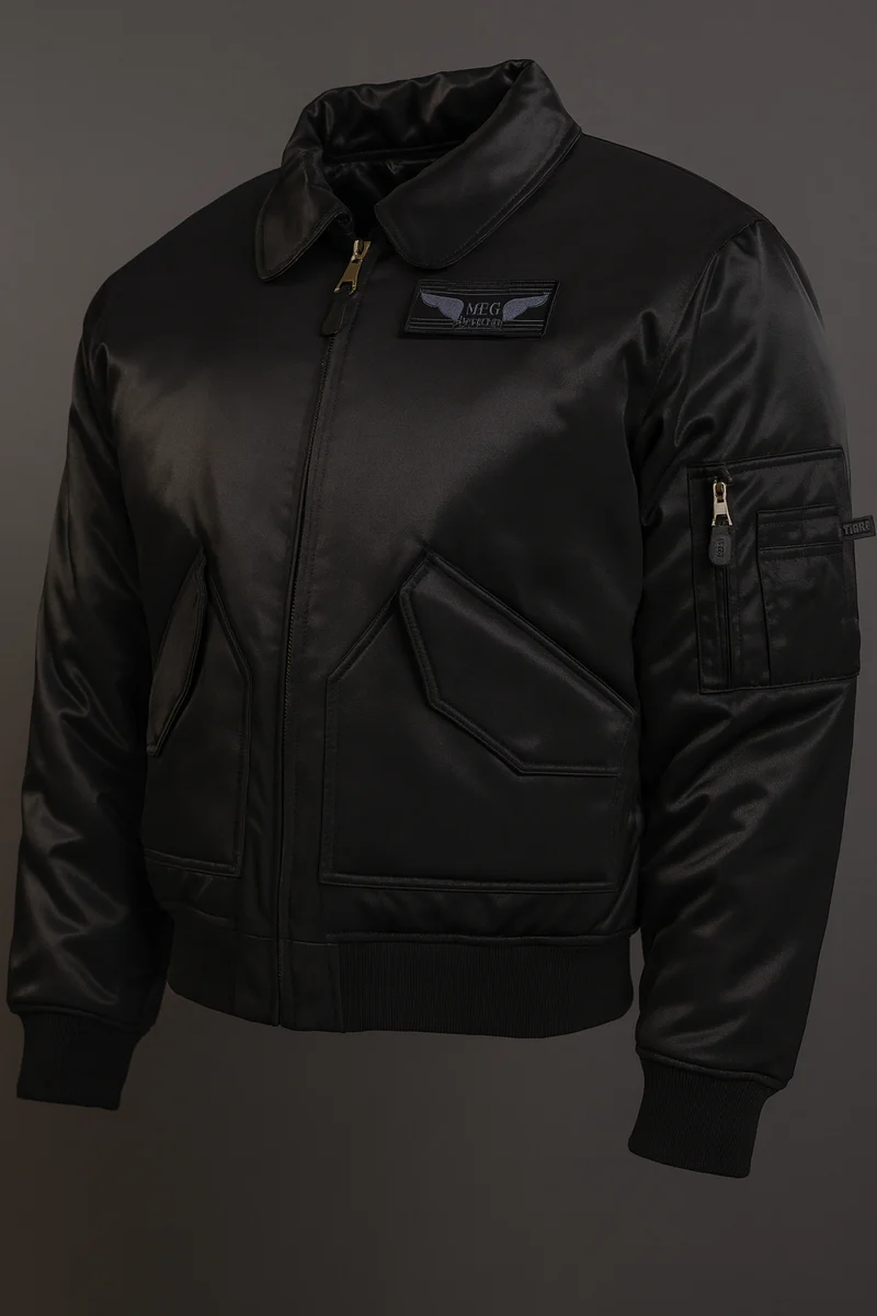 US CWU Pilotenjacke, schwarz, schwere Ausführung