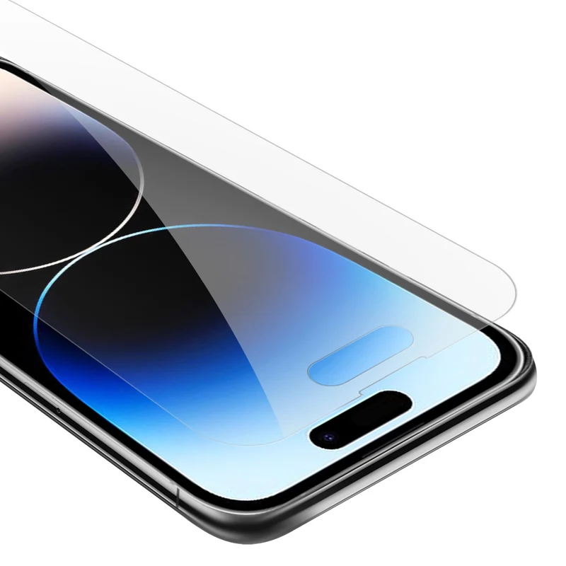 Cadorabo Panzer Folie kompatibel mit Apple iPhone 14 PRO MAX - Schutzfolie Gehärtetes (Tempered) Display-Schutzglas in 9H Härte mit 3D Touch Kompatibilität