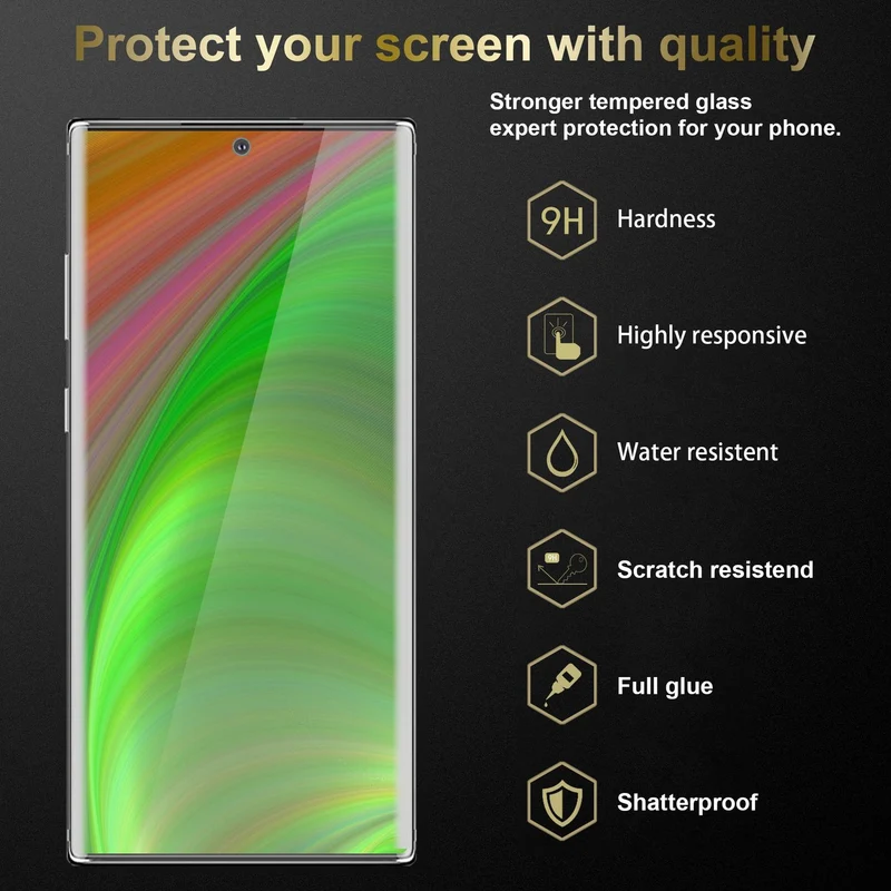 Cadorabo 3x Panzer Folie kompatibel mit Samsung Galaxy NOTE 10 PLUS - Schutzfolie 3er Pack Gehärtetes (Tempered) Display-Schutzglas in 9H Härte mit 3D Touch Kompatibilität