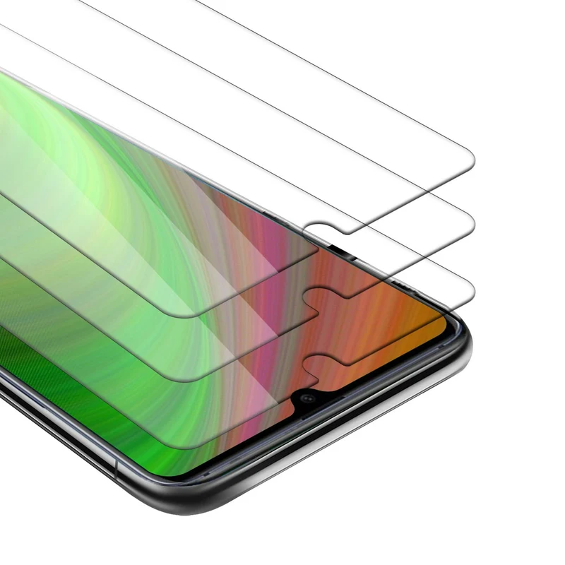 Cadorabo 3x Panzer Folie kompatibel mit Huawei MATE 20 X - Schutzfolie 3er Pack Gehärtetes (Tempered) Display-Schutzglas in 9H Härte mit 3D Touch Kompatibilität