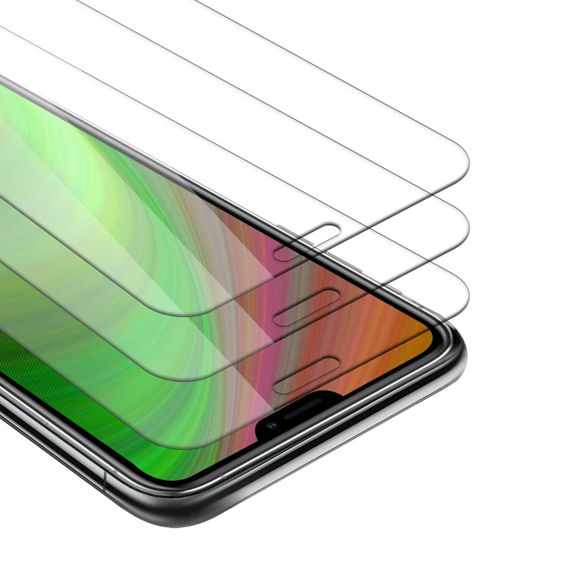 Cadorabo 3x Panzer Folie kompatibel mit Apple iPhone 11 - Schutzfolie 3er Pack Gehärtetes (Tempered) Display-Schutzglas in 9H Härte mit 3D Touch Kompatibilität