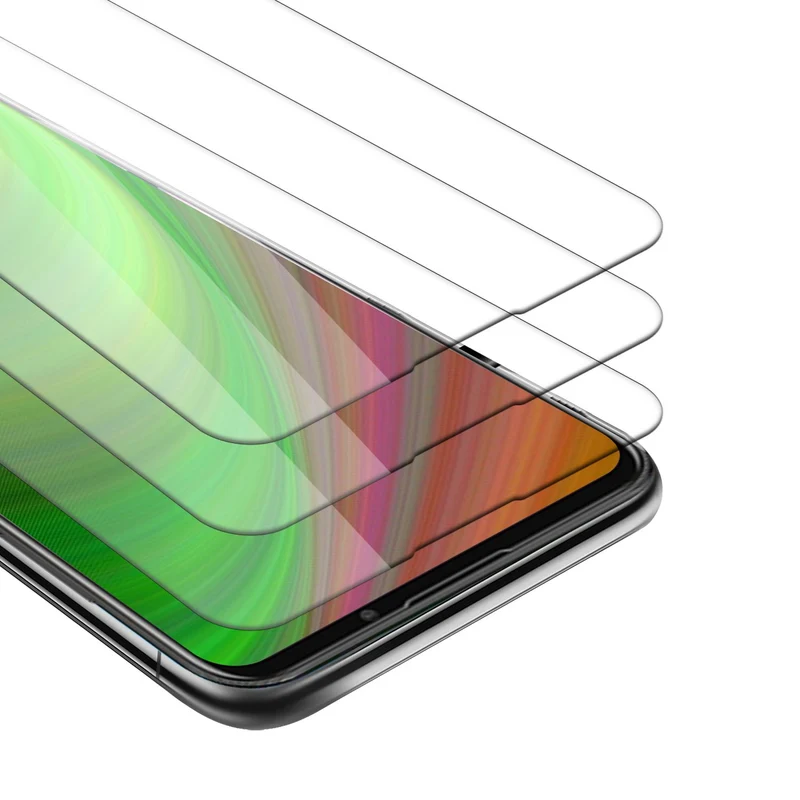 Cadorabo 3x Panzer Folie kompatibel mit MEIZU 16Xs - Schutzfolie 3er Pack Gehärtetes (Tempered) Display-Schutzglas in 9H Härte mit 3D Touch Kompatibilität