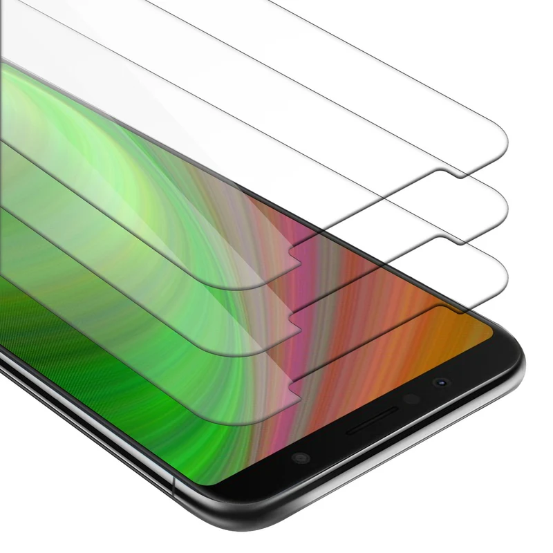 Cadorabo 3x Panzer Folie kompatibel mit Asus ZenFone MAX PRO M1 (6 Zoll) - Schutzfolie 3er Pack Gehärtetes (Tempered) Display-Schutzglas in 9H Härte mit 3D Touch Kompatibilität