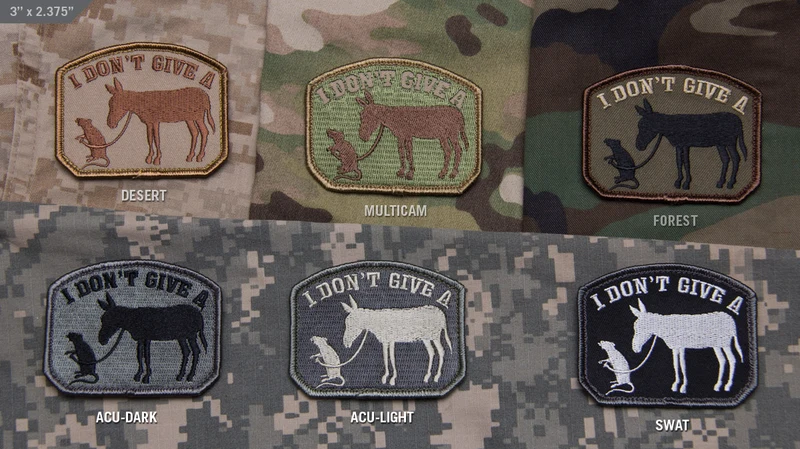 Mil Spec Monkey Patch I don't give a Rat's