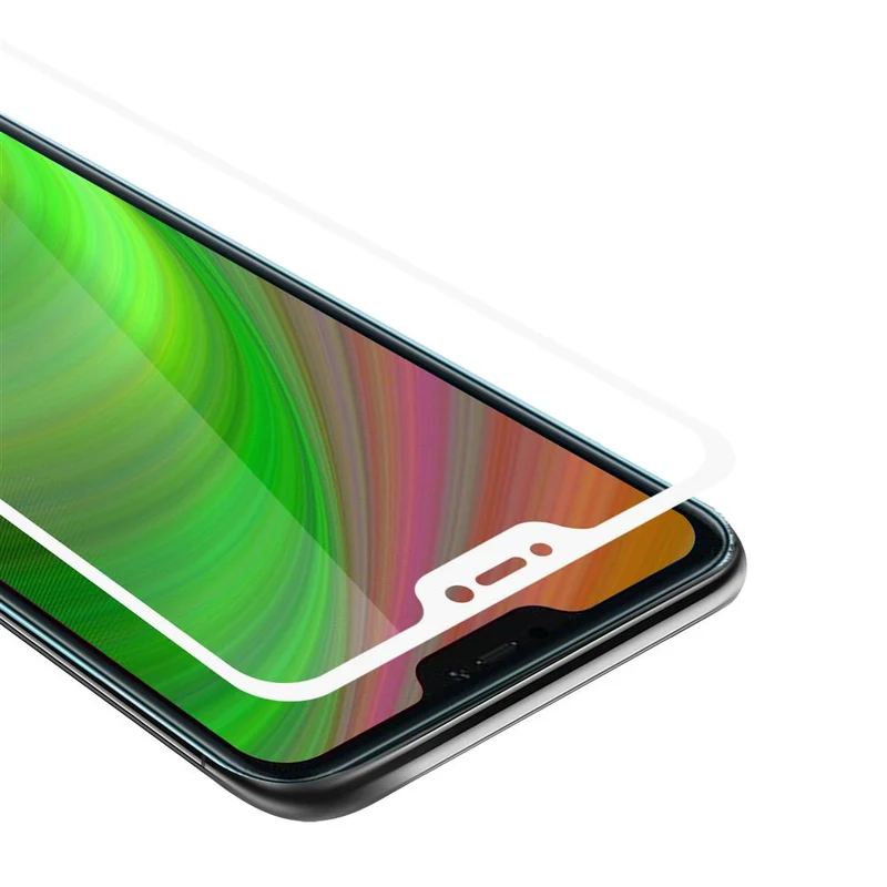 Cadorabo Vollbild Panzer Folie kompatibel mit Xiaomi Mi A2 LITE / RedMi 6 PRO - Schutzfolie Gehärtetes (Tempered) Display-Schutzglas in 9H Härte mit 3D Touch