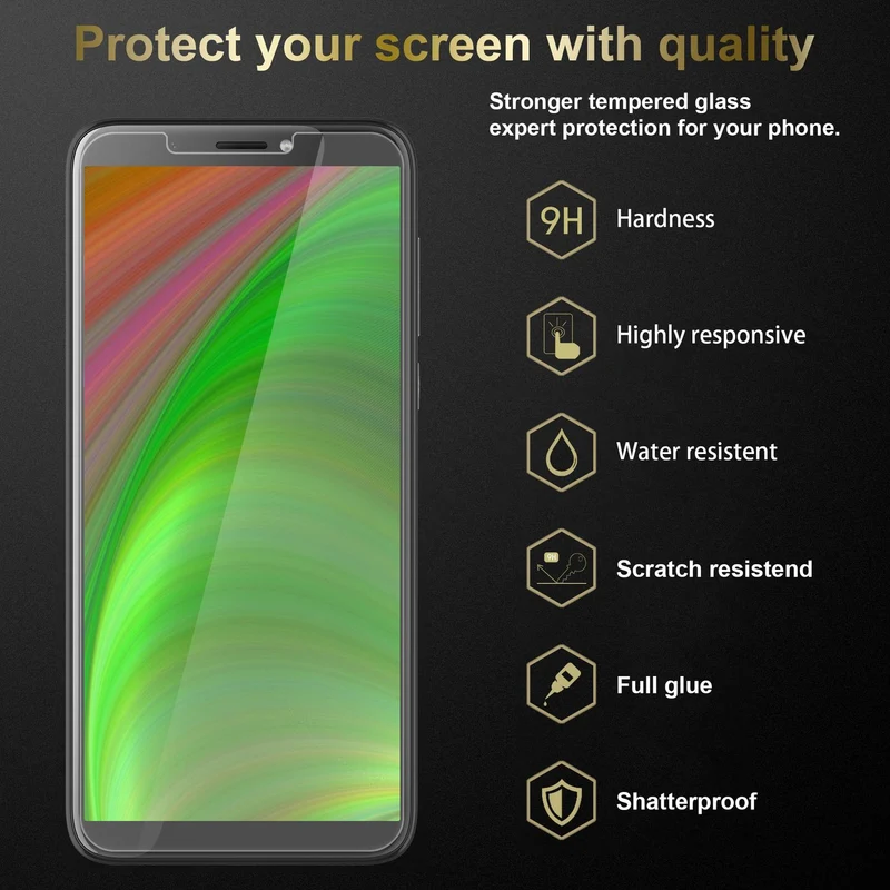 Cadorabo 3x Panzer Folie kompatibel mit HTC Desire 12 PLUS - Schutzfolie 3er Pack Gehärtetes (Tempered) Display-Schutzglas in 9H Härte mit 3D Touch Kompatibilität