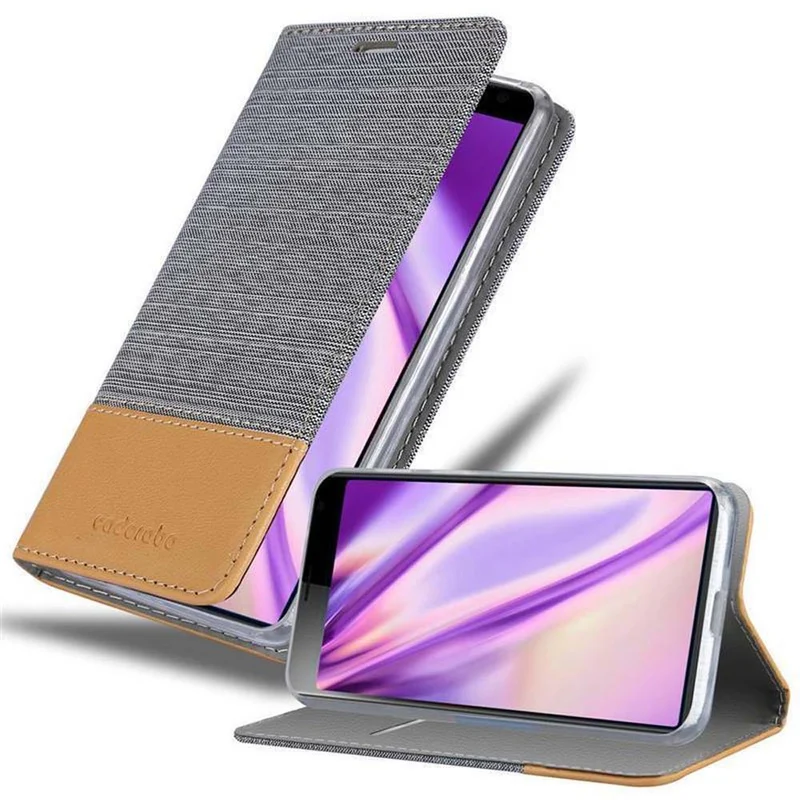 Cadorabo Hülle kompatibel mit Sony Xperia 10 PLUS Schutzhülle mit Magnetverschluss, Standfunktion und Kartenfach