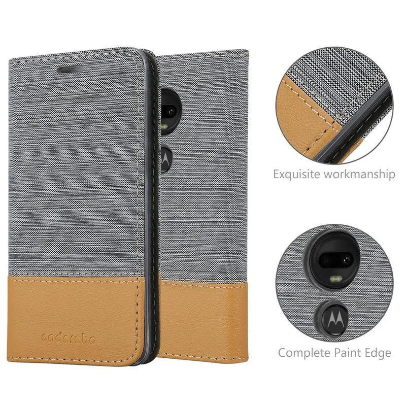 Cadorabo Hülle kompatibel mit Motorola MOTO G7 / G7 PLUS Schutzhülle mit Magnetverschluss, Standfunktion und Kartenfach