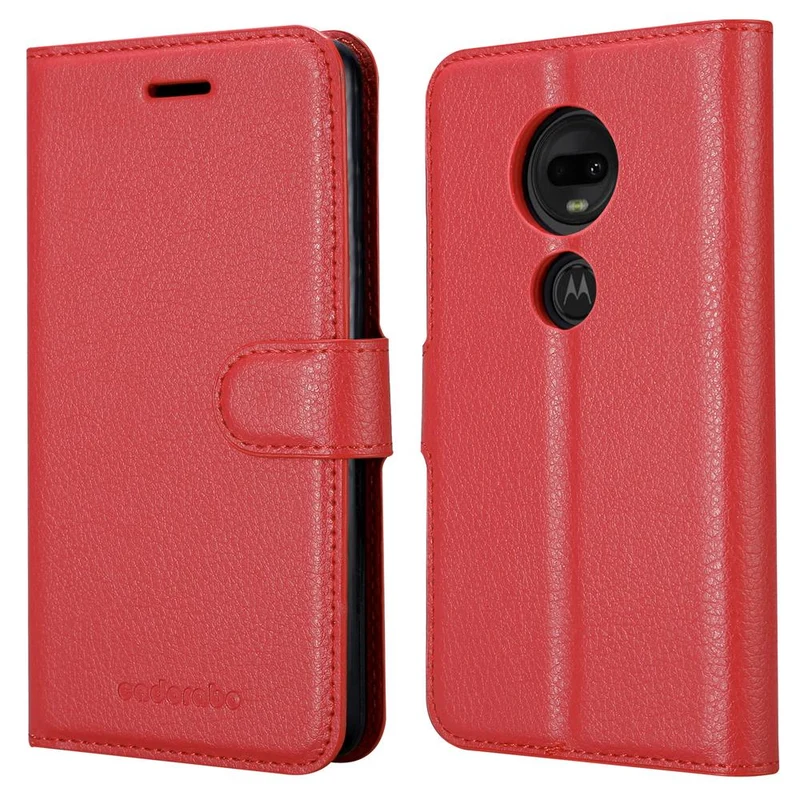 Cadorabo Hülle kompatibel mit Motorola MOTO G7 / G7 PLUS Schutzhülle mit Magnetverschluss, Standfunktion und Kartenfach