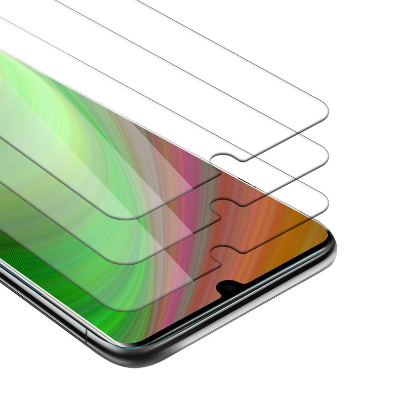 Cadorabo 3x Panzer Folie kompatibel mit Huawei P30 PRO - Schutzfolie 3er Pack Gehärtetes (Tempered) Display-Schutzglas in 9H Härte mit 3D Touch Kompatibilität