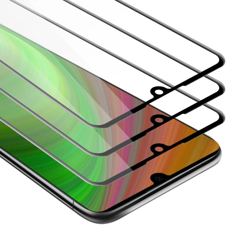 Cadorabo 3x Vollbild Panzer Folie kompatibel mit Huawei P30 PRO - Schutzfolie 3er Pack Gehärtetes (Tempered) Display-Schutzglas in 9H Härte mit 3D Touch