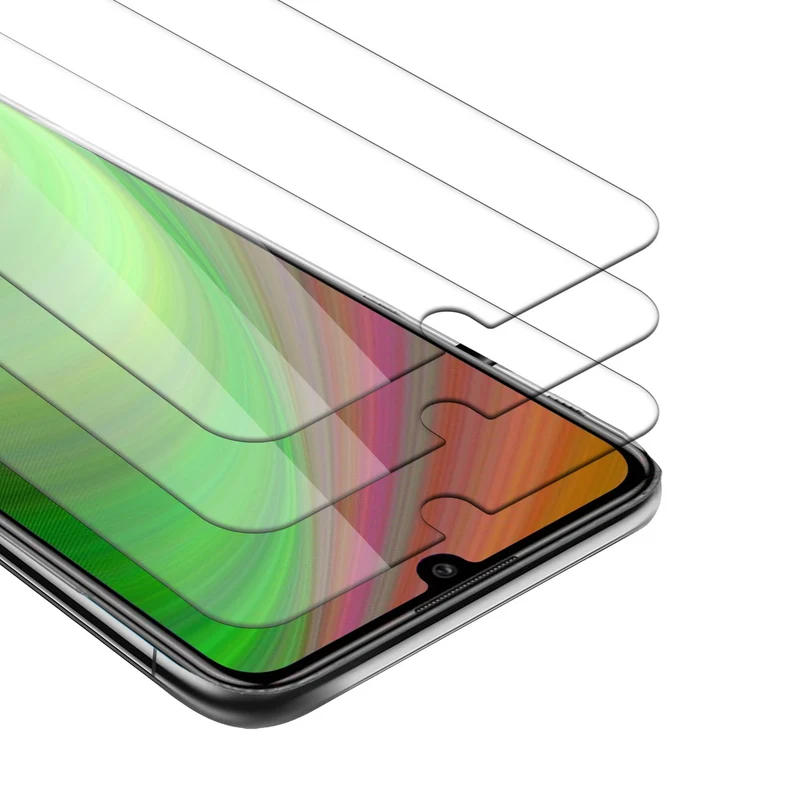 Cadorabo 3x Panzer Folie kompatibel mit Huawei P SMART PLUS 2019 - Schutzfolie 3er Pack Gehärtetes (Tempered) Display-Schutzglas in 9H Härte mit 3D Touch Kompatibilität