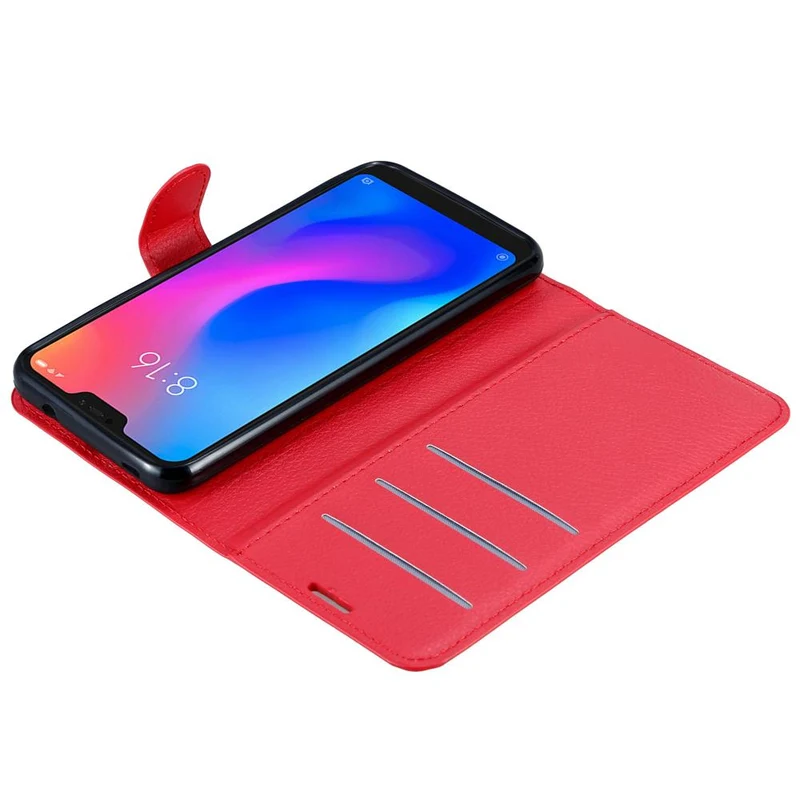 Cadorabo Hülle kompatibel mit Xiaomi Mi 6 PRO Schutzhülle mit Magnetverschluss, Standfunktion und Kartenfach
