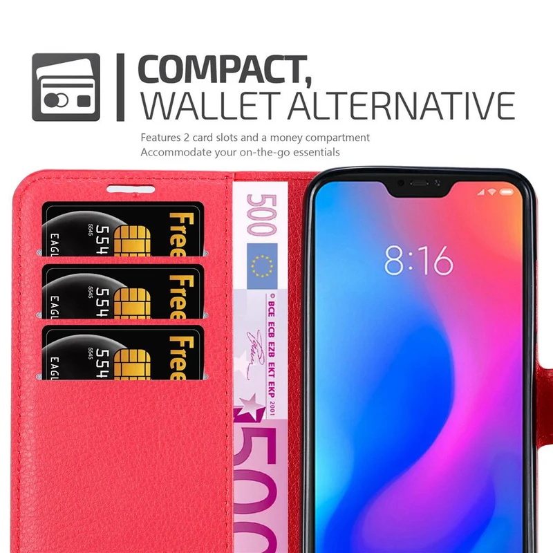 Cadorabo Hülle kompatibel mit Xiaomi Mi 6 PRO Schutzhülle mit Magnetverschluss, Standfunktion und Kartenfach
