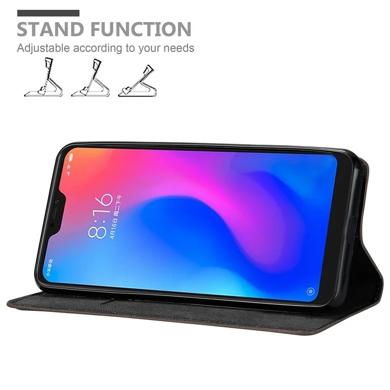 Cadorabo Hülle kompatibel mit Xiaomi Mi 6 PRO Schutzhülle mit Magnetverschluss, Standfunktion und Kartenfach