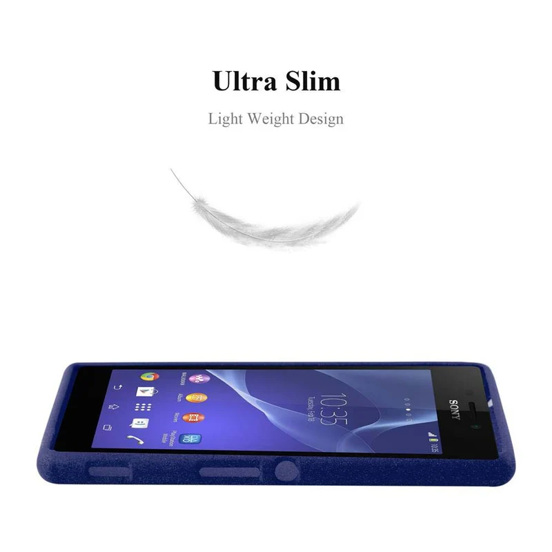 Cadorabo Hülle kompatibel mit Sony Xperia M2 / M2 AQUA Schutzhülle aus flexiblem TPU Silikon