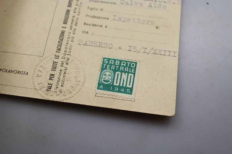 OND 1945 - RSI-Mitgliedskarte